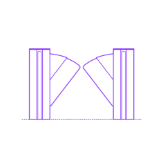 Buildings Turnstiles Retractable Flap Line Art Illustration Svg, Free Vectors File